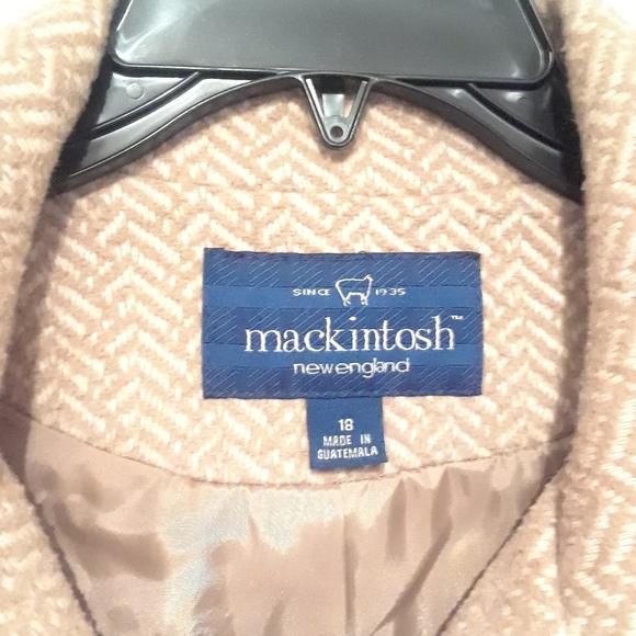 ❌❌SOLD❌❌Mackintosh Long Wool Coat Wm Sz 18 - Picture 7 of 8